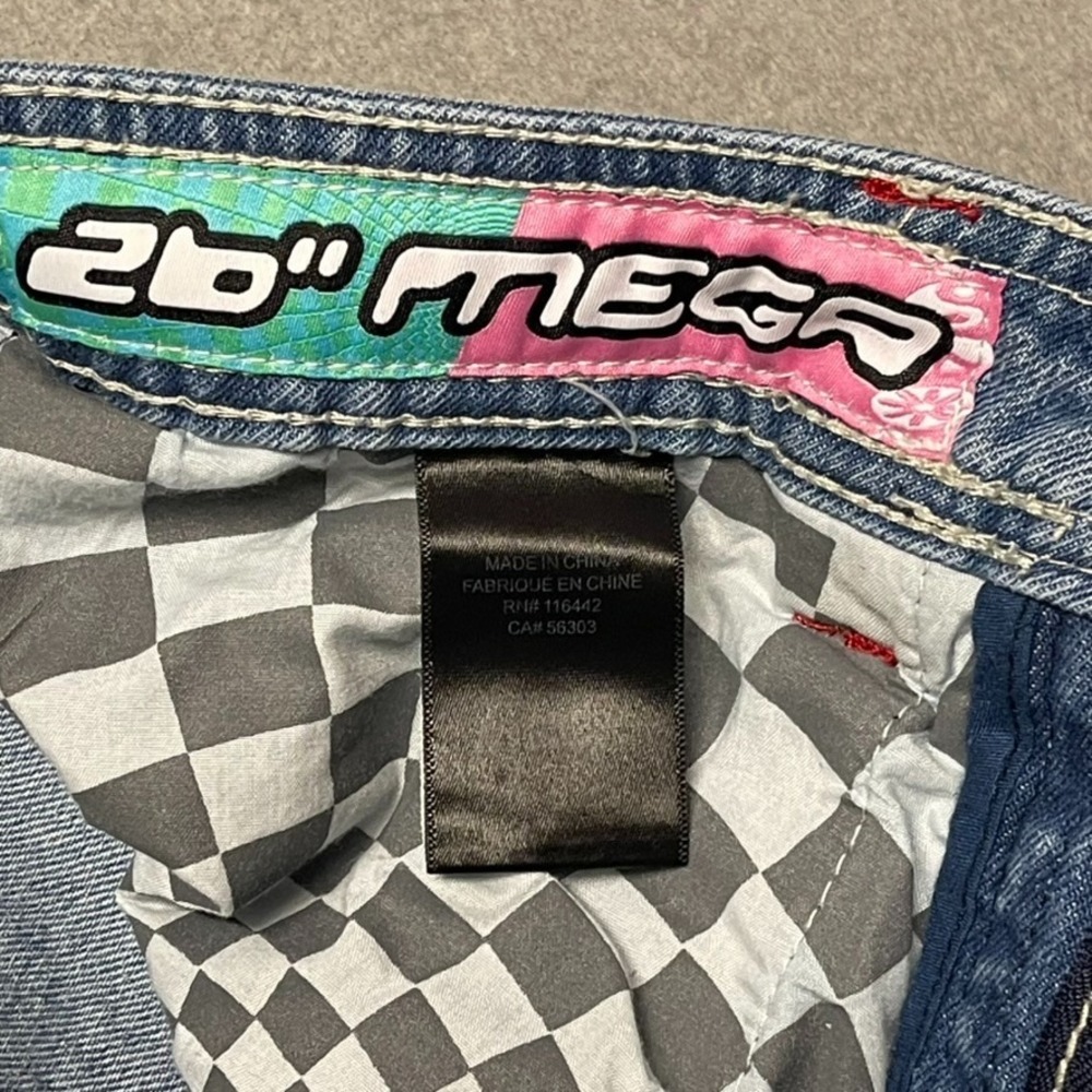 ALAB Jeans Men 30x31 Blue Denim Ultra Baggy Wide Leg Mega Rave Grunge Psycho Y2K - Picture 7 of 13